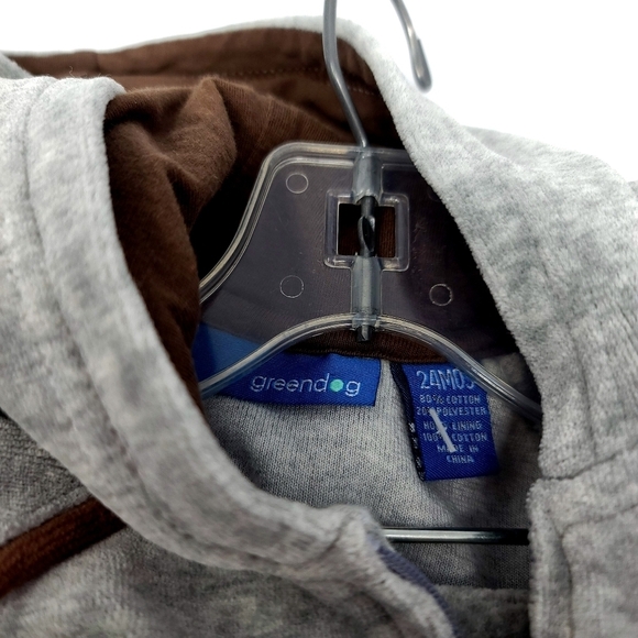 Greendog Cotton Velour Long Sleeve Zip Hoodie Pant Set Size 24M - Picture 2 of 6